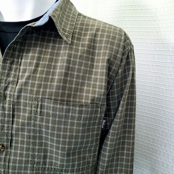 VTG Woolrich Mid-Weight Plaid Shirt Outdoor Loden Green Men's XXL EUC - Picture 4 of 15
